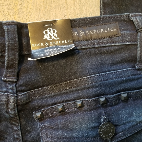 Rock & Republic Studded, Wings on Pocket 31" Inseam - Picture 2 of 8